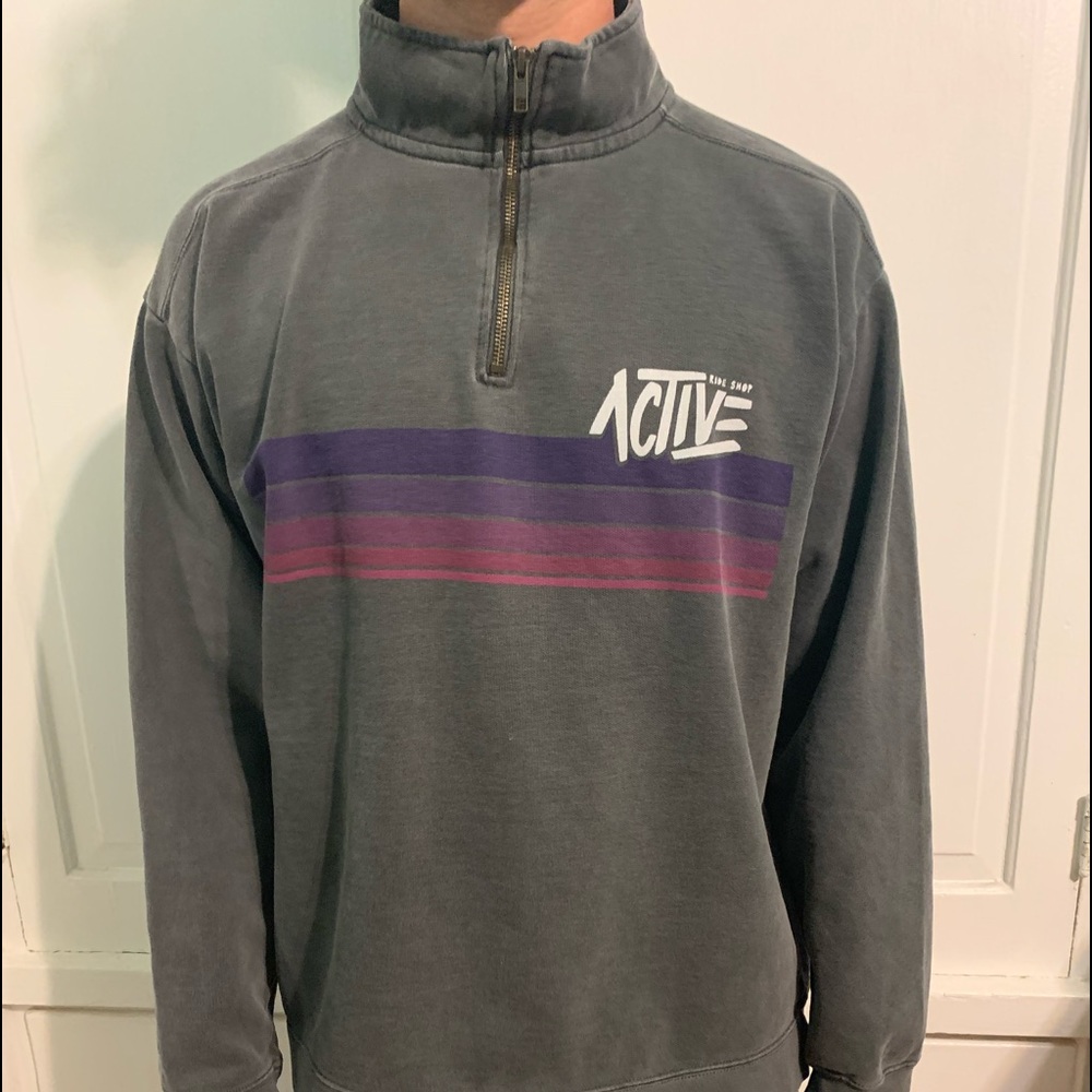 Active long sleeve half zip sweater